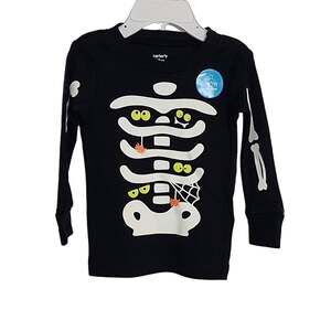 Carters 12 Month Halloween Skeleton Shirt, NWT